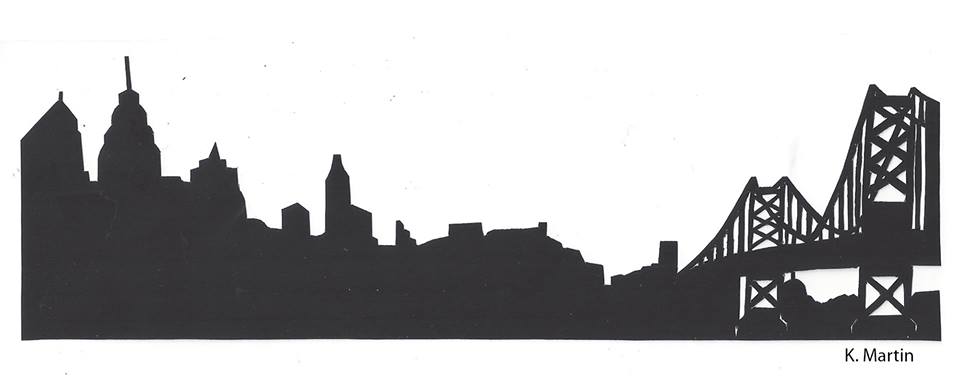 Philadelphia Skyline 10\"x5\"