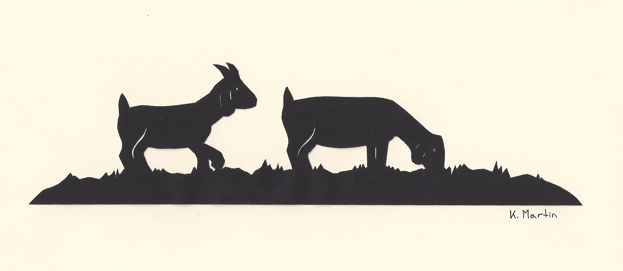 Two Goats 10"x5"